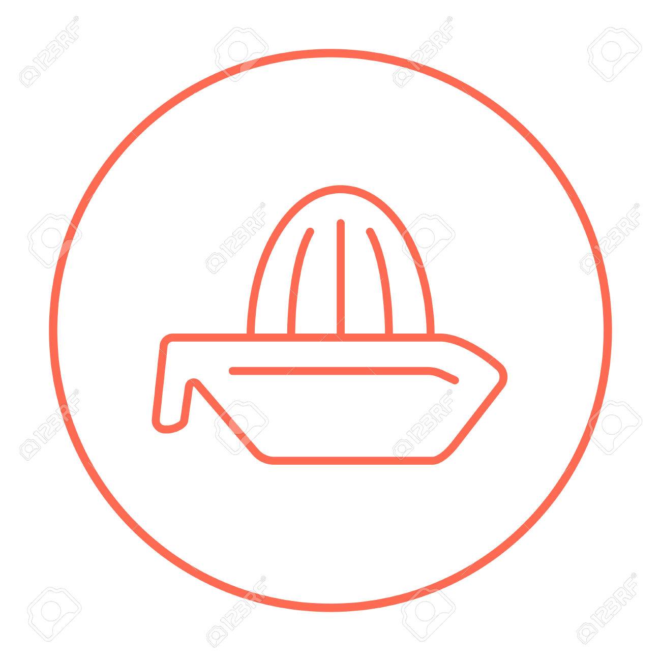 Icono De Línea De Exprimidor De Limón Para Web, Móvil E Icono De Línea De Exprimidor De Jugo, Signo De Contorno