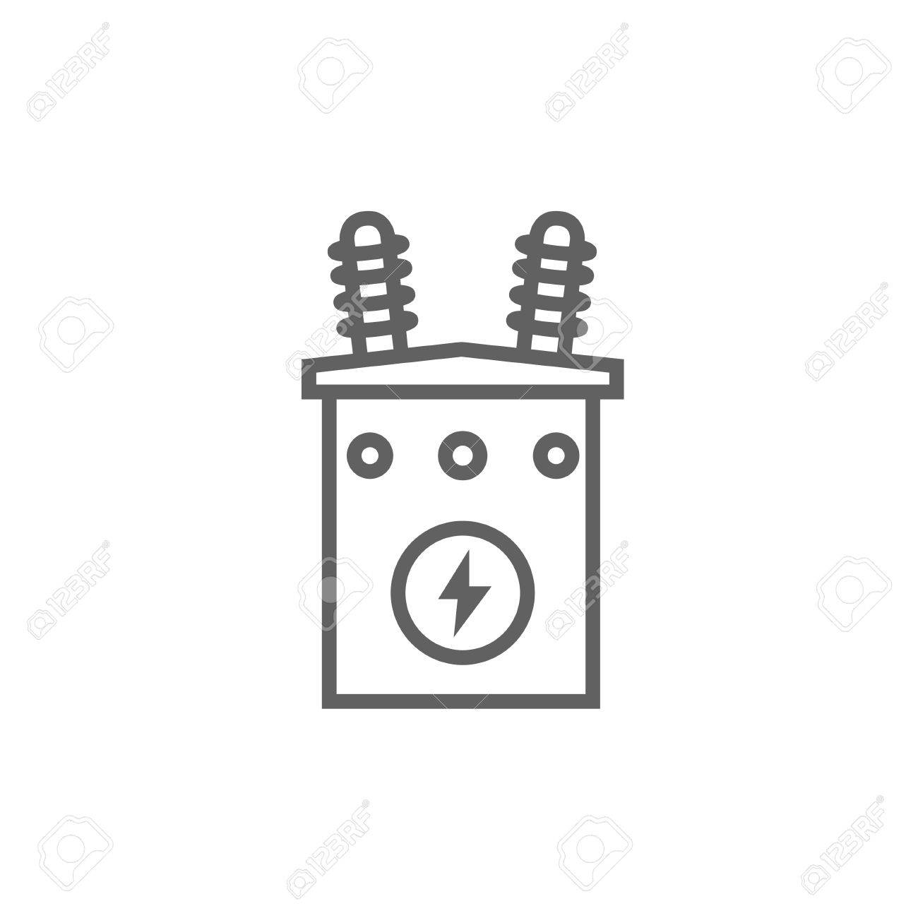 高電圧トランス太い線アイコン尖った角と Web モバイル インフォ グラフィックのエッジを持つ ベクトル分離アイコン のイラスト素材 ベクタ Image