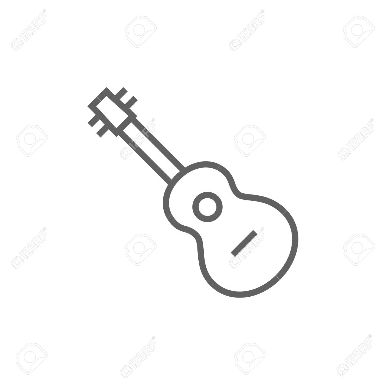 Guitar thick line icon with pointed corners and edges for web, mobile and infographics. Vector isolated icon. - 53726386 Guitar thick line icon with pointed corners and edges for web, mobile and infographics. Vector isolated icon. - 53726386