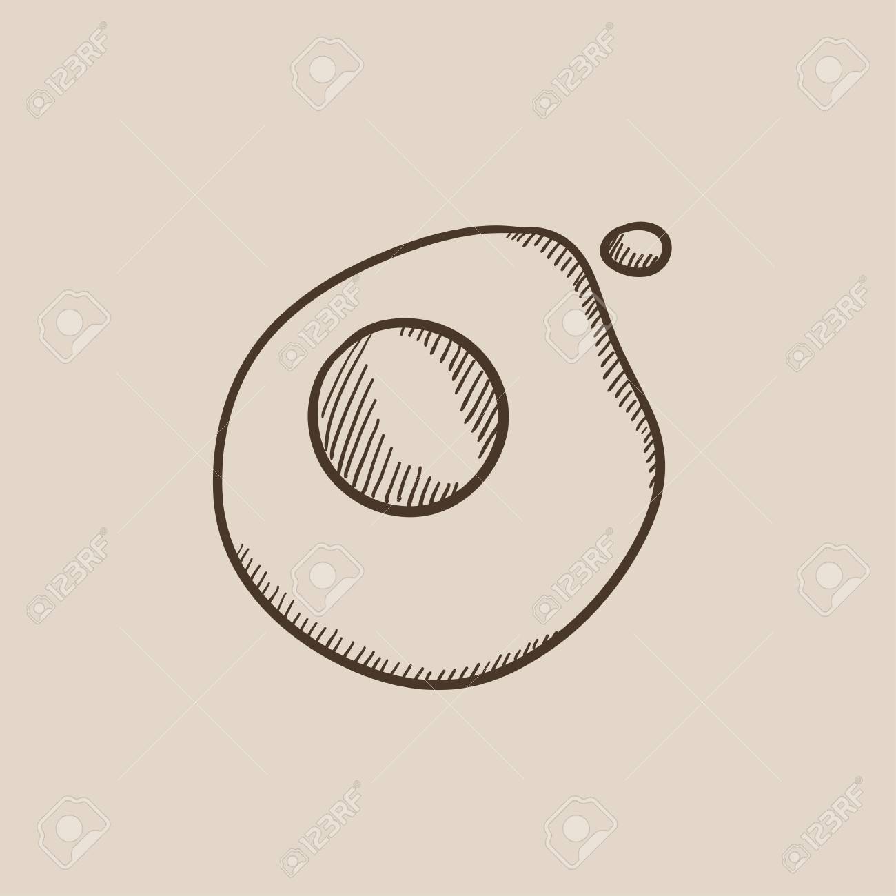 目玉焼きは Web モバイルのアイコンとインフォ グラフィックをスケッチします 手には ベクトル分離アイコンが描画されます のイラスト素材 ベクタ Image