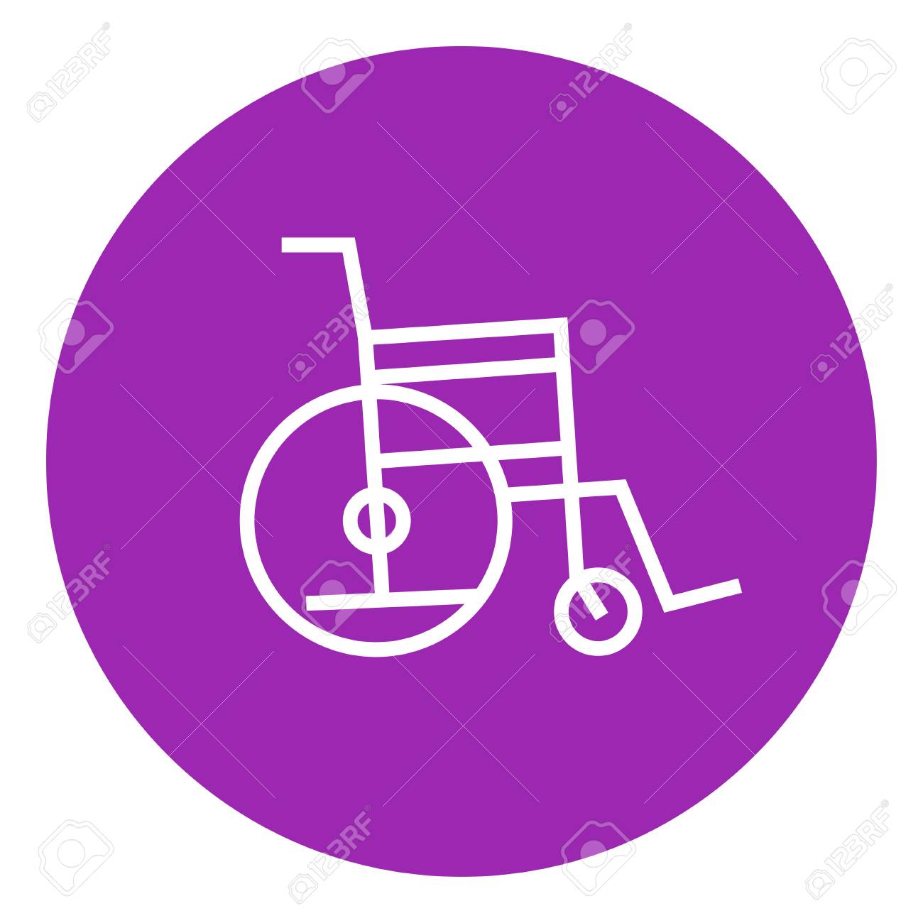 Icono De Línea Gruesa De Silla De Ruedas Con Esquinas Icono De Sketch De Silla De Ruedas Para Web, Móvil E