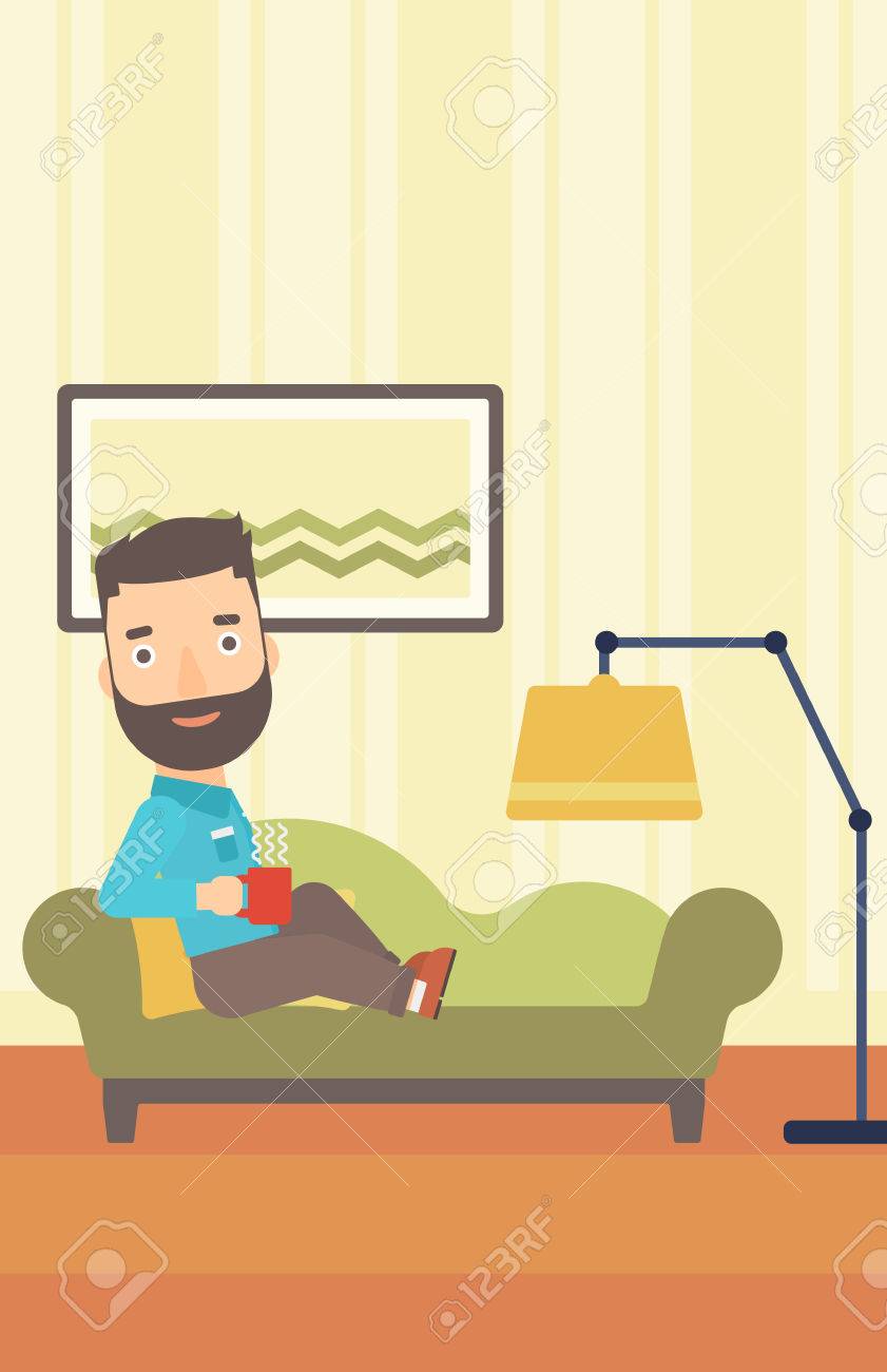 コンプリート ソファ 座る イラスト 横