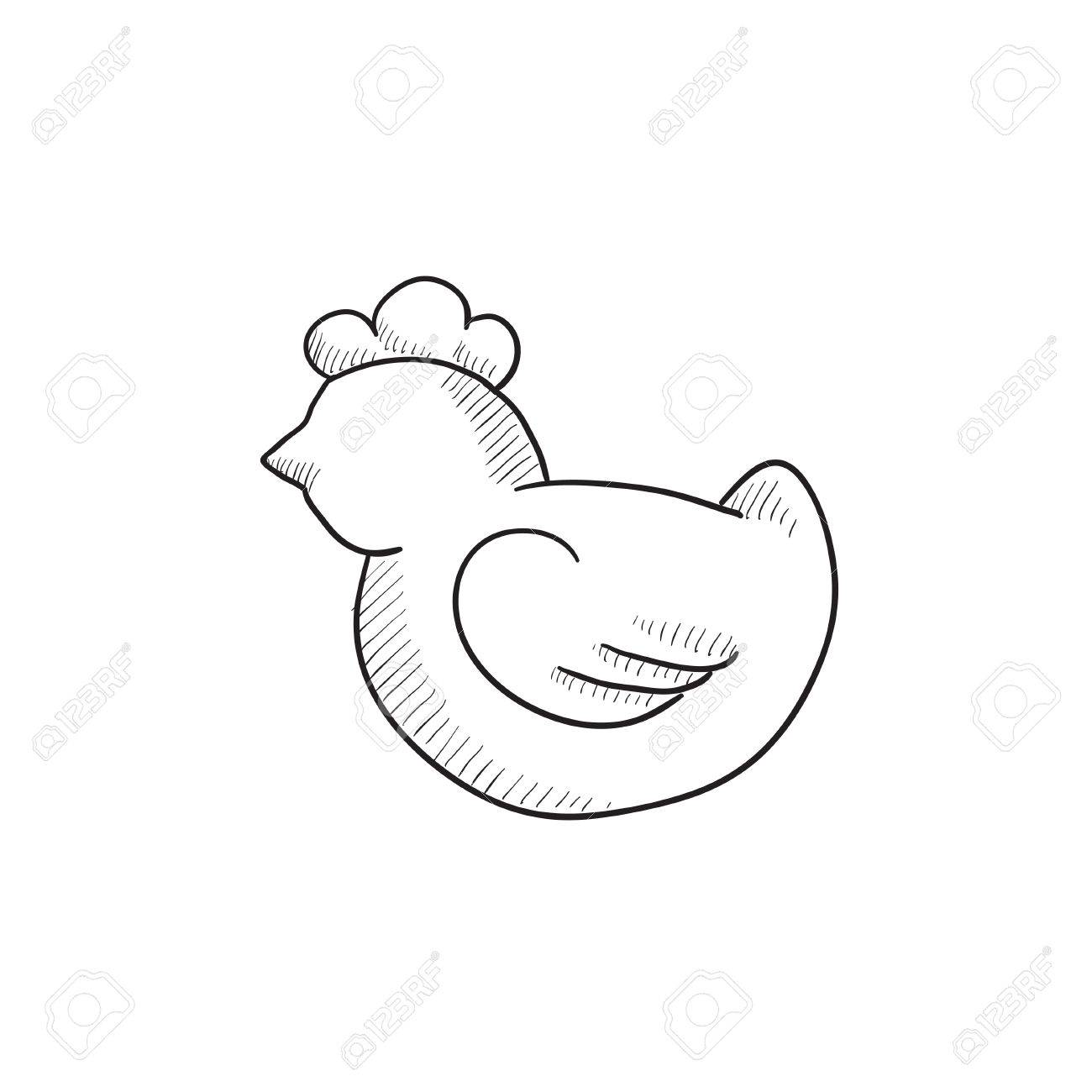 ひよこベクター スケッチ アイコンを背景に分離します 手描きのひよこのアイコン インフォ グラフィック Web サイトまたはアプリケーションのひよこスケッチ アイコン のイラスト素材 ベクタ Image