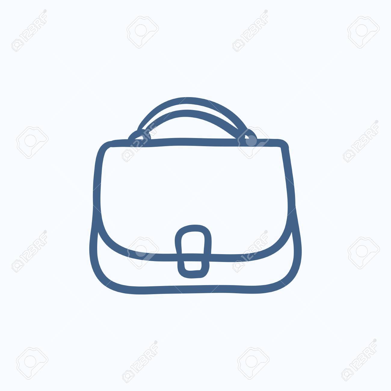 Mujer Icono De Bolso Para Web, Móvil Y La Infografía. Dibujado A Mano Icono De Bolso Femenino. Icono Femenino Del Bolso Del Vector. Icono Bolso Aislado En El Blanco.