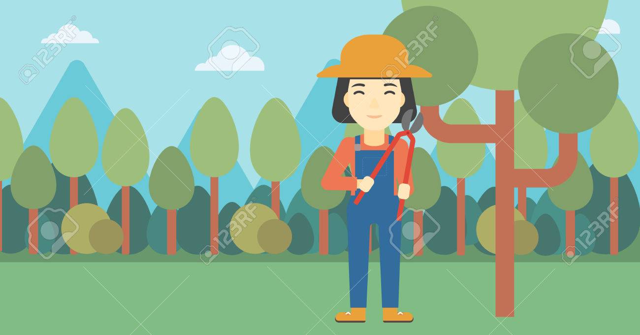 アジアの女性農家で庭の剪定作業します 若い女性の剪定枝 庭師庭で枝をトリミング ベクトル フラットなデザイン イラスト 水平方向のレイアウト のイラスト素材 ベクタ Image アジアの女性農家で庭の剪定作業します 若い女性の剪定枝 庭師庭で枝をトリミング ベクトル フラットなデザイン イラスト 水平方向のレイアウト のイラスト素材 ベクタ Image