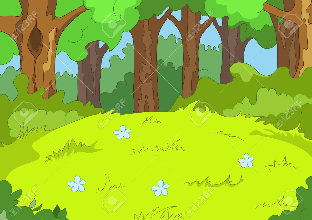 Hand Drawn Cartoon Of Summer Landscape. Colourful Cartoon Of Summer Background. Cartoon Background Of Summer Forest. Cartoon Of Forest Glade With Flowers. Cartoon Of Greenwood Landscape. Stock Photo, Picture And Royalty Free Hand Drawn Cartoon Of Summer Landscape. Colourful Cartoon Of Summer Background. Cartoon Background Of Summer Forest. Cartoon Of Forest Glade With Flowers. Cartoon Of Greenwood Landscape. Stock Photo, Picture And Royalty Free
