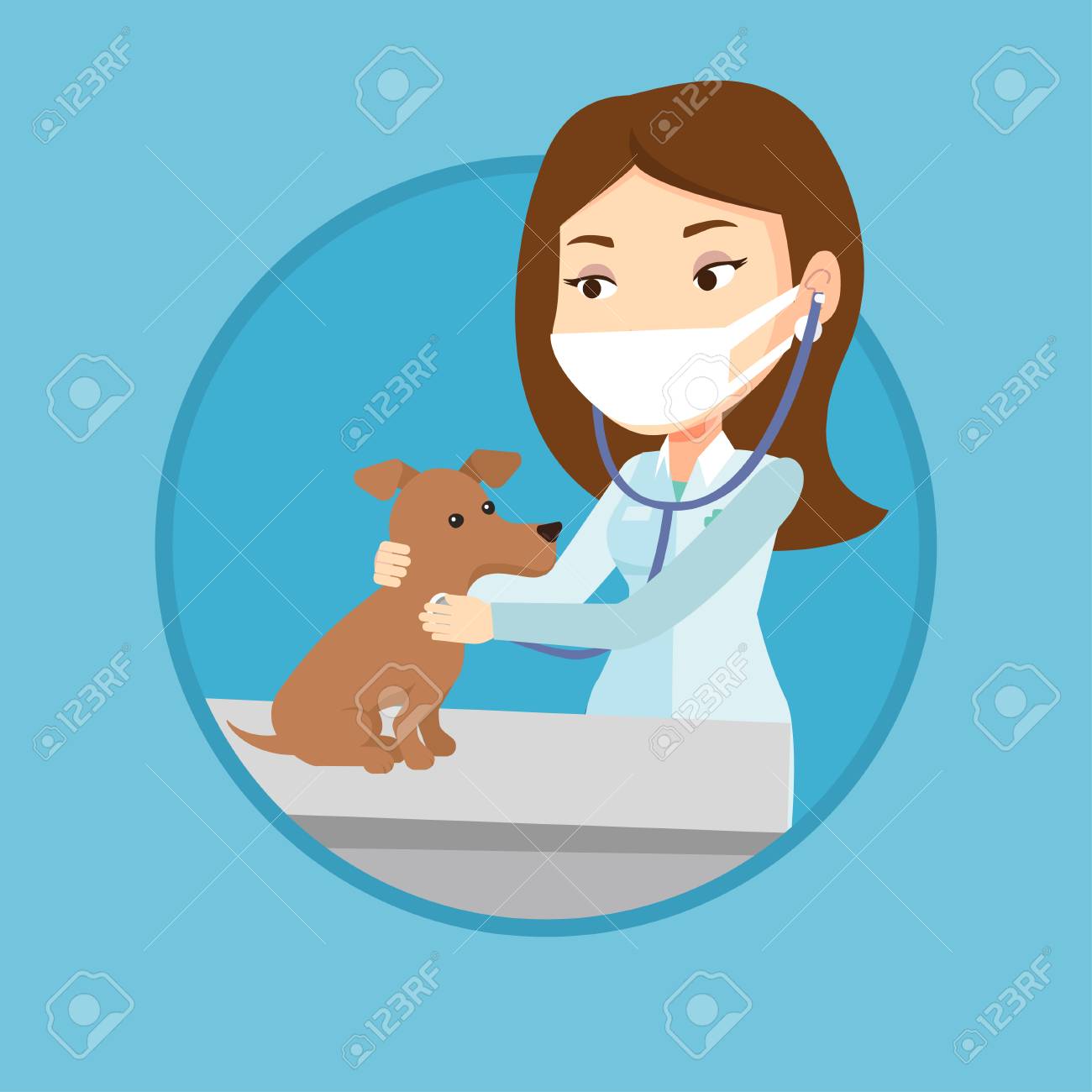 獣医師試験犬ベクトル イラスト のイラスト素材 ベクタ Image