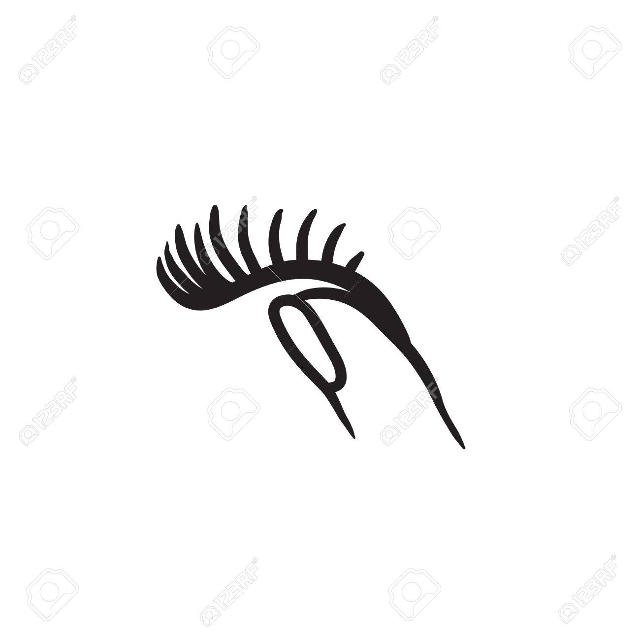 icone d esquisse des faux cils clip art libres de droits vecteurs et illustration image 72134496 123rf com