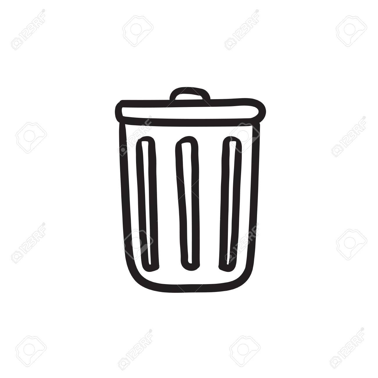 背景に分離ボタン ベクター スケッチ アイコンを削除します。手描き