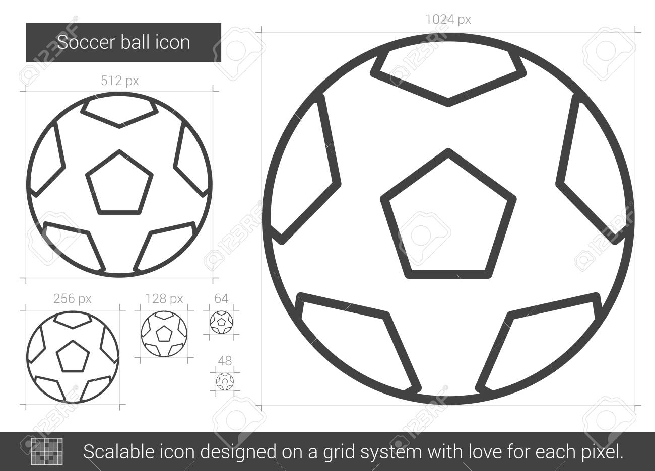 サッカー ボールのライン アイコン のイラスト素材 ベクタ Image サッカー ボールのライン アイコン のイラスト素材 ベクタ Image