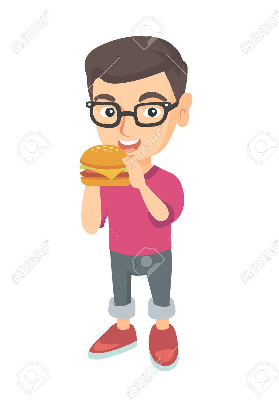 食欲とハンバーガーを食べて少しの白人少年 陽気な少年が大きなハンバーガーを保持しているメガネ ベクター スケッチ漫画イラスト白背景に分離します の イラスト素材 ベクタ Image 食欲とハンバーガーを食べて少しの白人少年 陽気な少年が大きなハンバーガーを保持しているメガネ ベクター スケッチ漫画イラスト白背景に分離します の イラスト素材 ベクタ Image