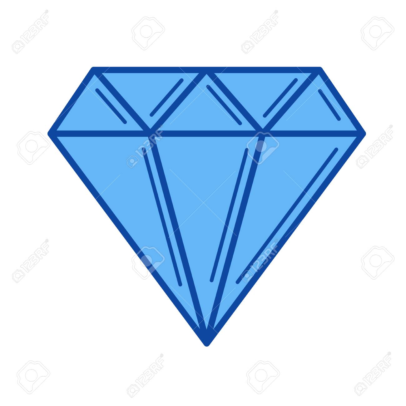 diamond vector line icon