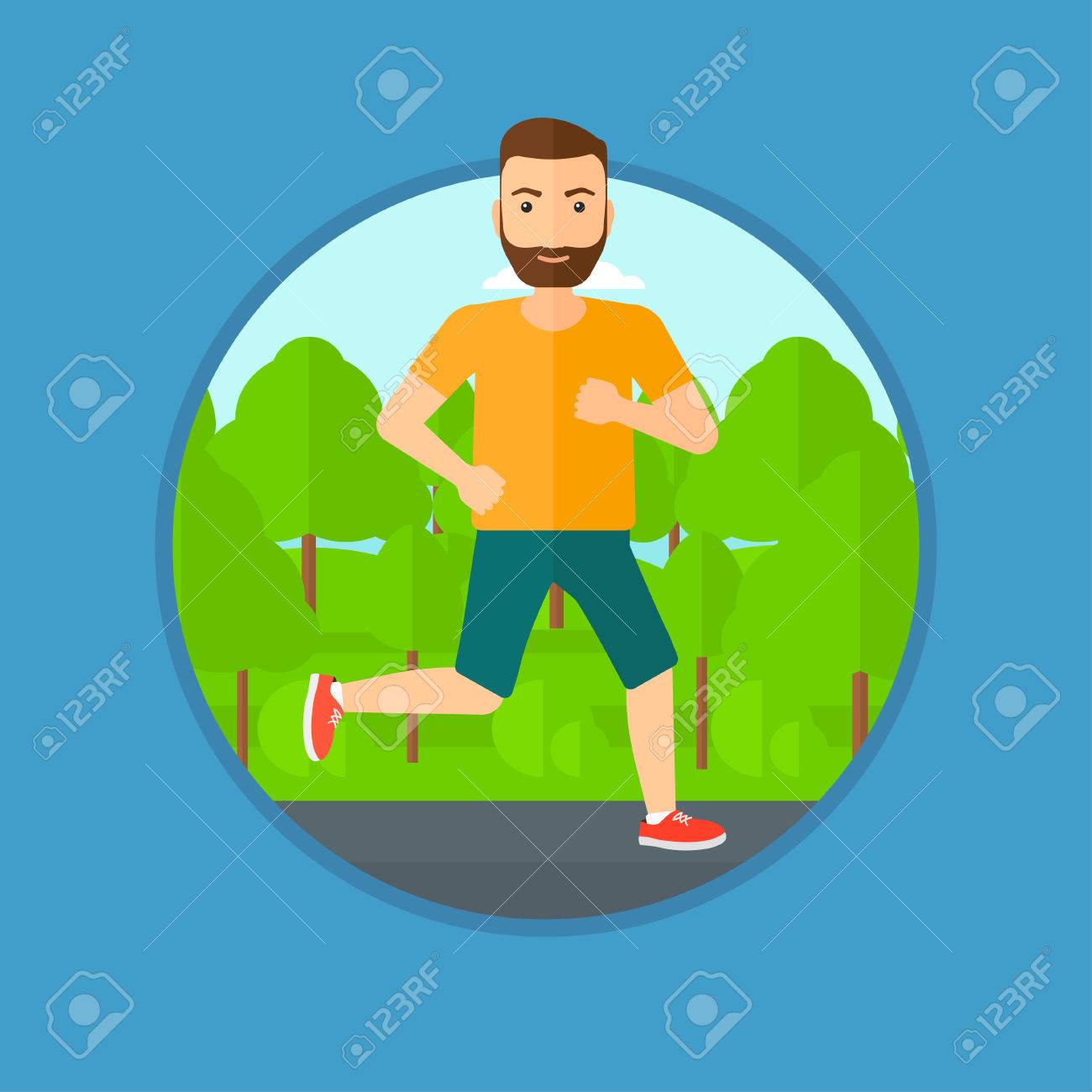 実行しているひげと流行に敏感な若い男 屋外ジョギングの男性ランナー スポーツマンの公園を走っています 林道には 男を実行しています ベクター背景に分離されたサークルでフラットなデザイン イラスト のイラスト素材 ベクタ Image 実行しているひげと流行に敏感な若い男 屋外ジョギングの男性ランナー スポーツマンの公園を走っています 林道には 男を実行しています ベクター背景に分離されたサークルでフラットなデザイン イラスト のイラスト素材 ベクタ Image