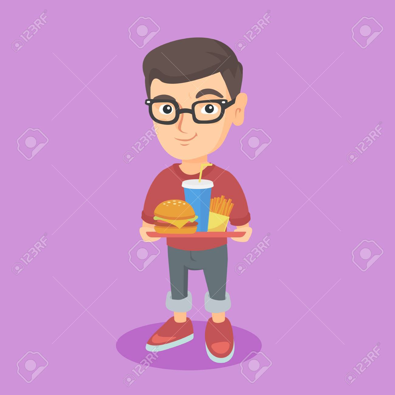 ファーストフードとトレイを持って小さな白人の男の子 フライド ポテトとソーダとチーズバーガーを食べて微笑む 少年 少年は ファーストフードのレストランで昼食をとったします ベクトル漫画のイラスト 正方形のレイアウト のイラスト素材 ベクタ Image ファーストフードとトレイを持って小さな白人の男の子 フライド ポテトとソーダとチーズバーガーを食べて微笑む 少年 少年は ファーストフードのレストランで昼食をとったします ベクトル漫画のイラスト 正方形のレイアウト のイラスト素材 ベクタ Image
