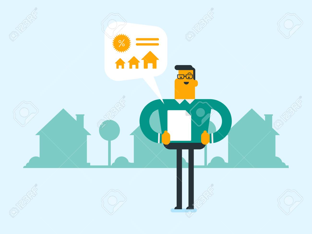 Junge Kaukasischen Weissen Lachelnden Geschaftsmann Liest