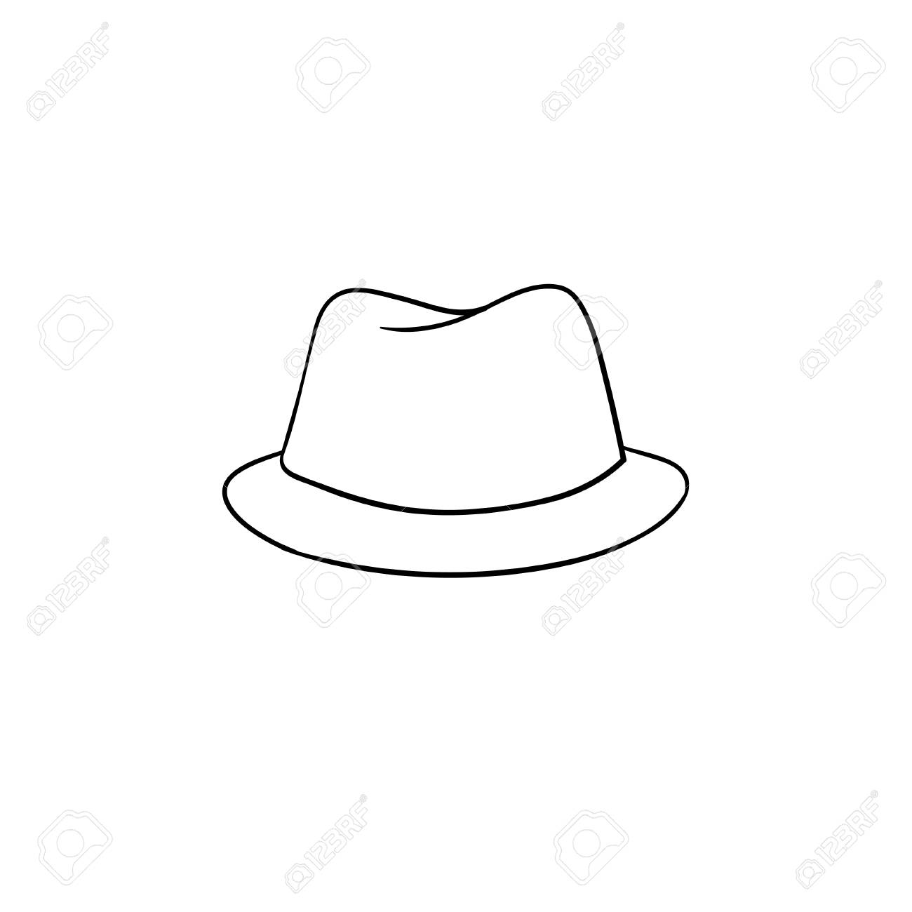 trilby hat white
