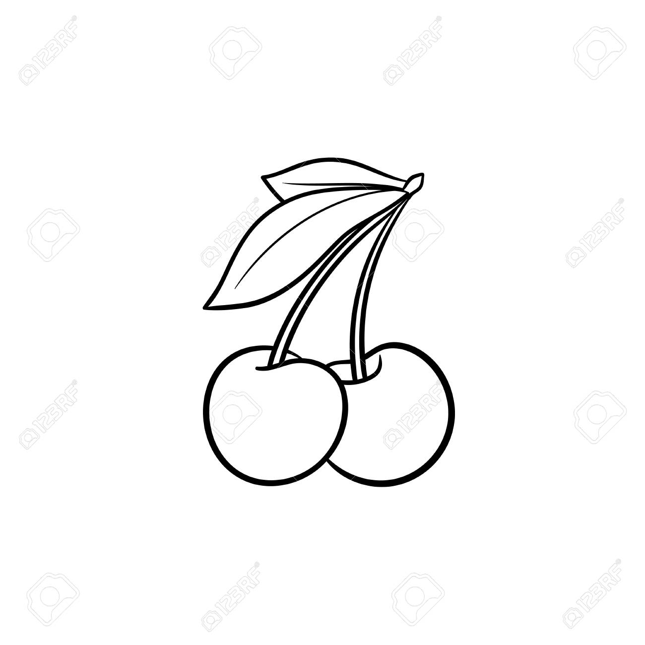 cherry hand drawn outline doodle icon vector sketch illustration royalty free cliparts vectors and stock illustration image 100015994 cherry hand drawn outline doodle icon vector sketch illustration
