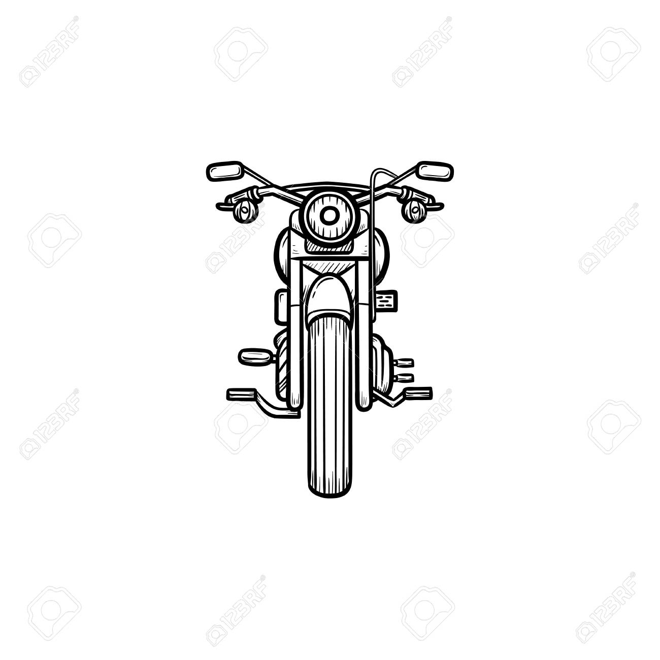 Front Of Motorbike Hand Drawn Outline Doodle Icon Speed Ride Royalty Free Cliparts Vectors And Stock Illustration Image 105826735