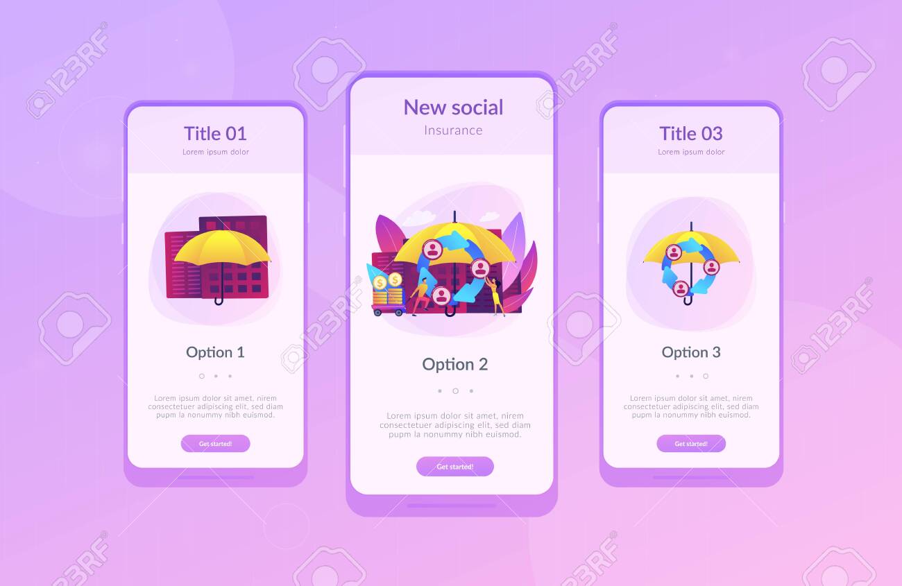 Individuals Pool Their Premiums Together To Insure Against A Risk Peer To Peer Insurance P2p Collaborative Risk New Social Insurance Concept Mobile Ui Ux Gui Template App Interface Wireframe Royalty Free Cliparts Vectors And