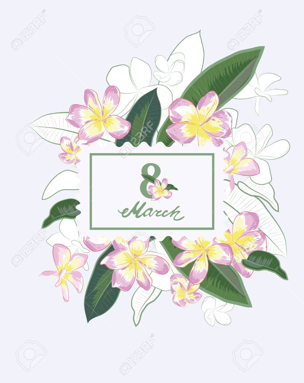 Abstract Flower Spring Illustration Plumeria Flowers Royalty Free Cliparts Vectors And Stock Illustration Image