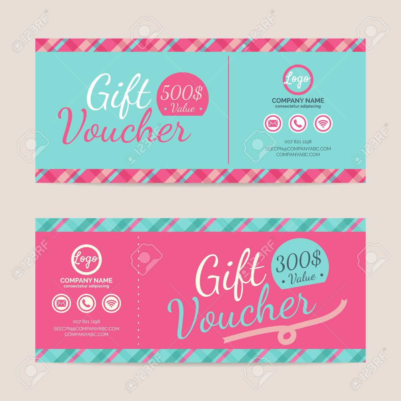 gift voucher template eps10 vector format royalty free cliparts voucher formate