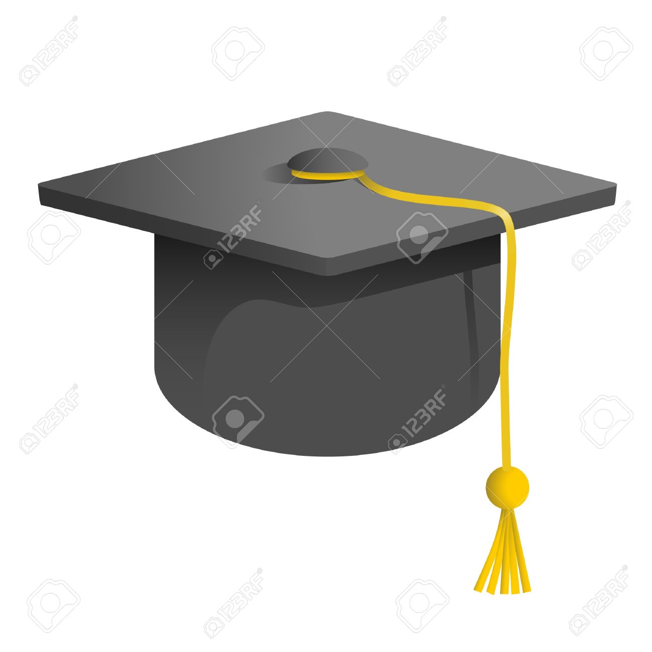 Foto de archivo , dibujo de un gorro de graduación de la Universidad