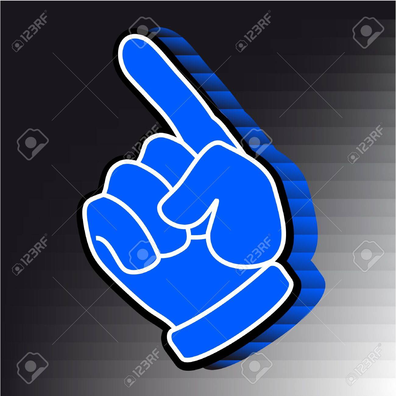 青い手のイラスト素材 ベクタ Image