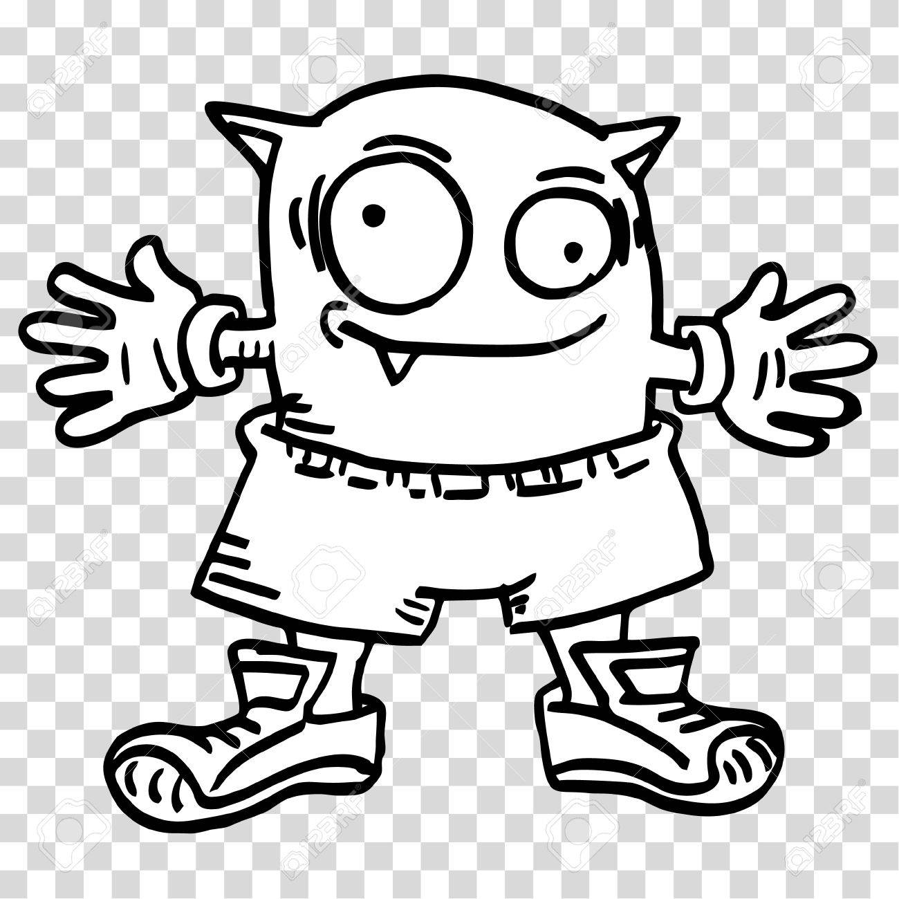 漫画醜いモンスターの描画 のイラスト素材 ベクタ Image 1127