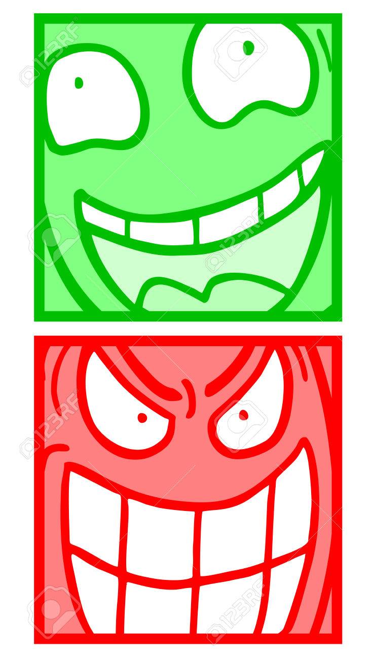 好き 嫌いの顔アイコン のイラスト素材 ベクタ Image