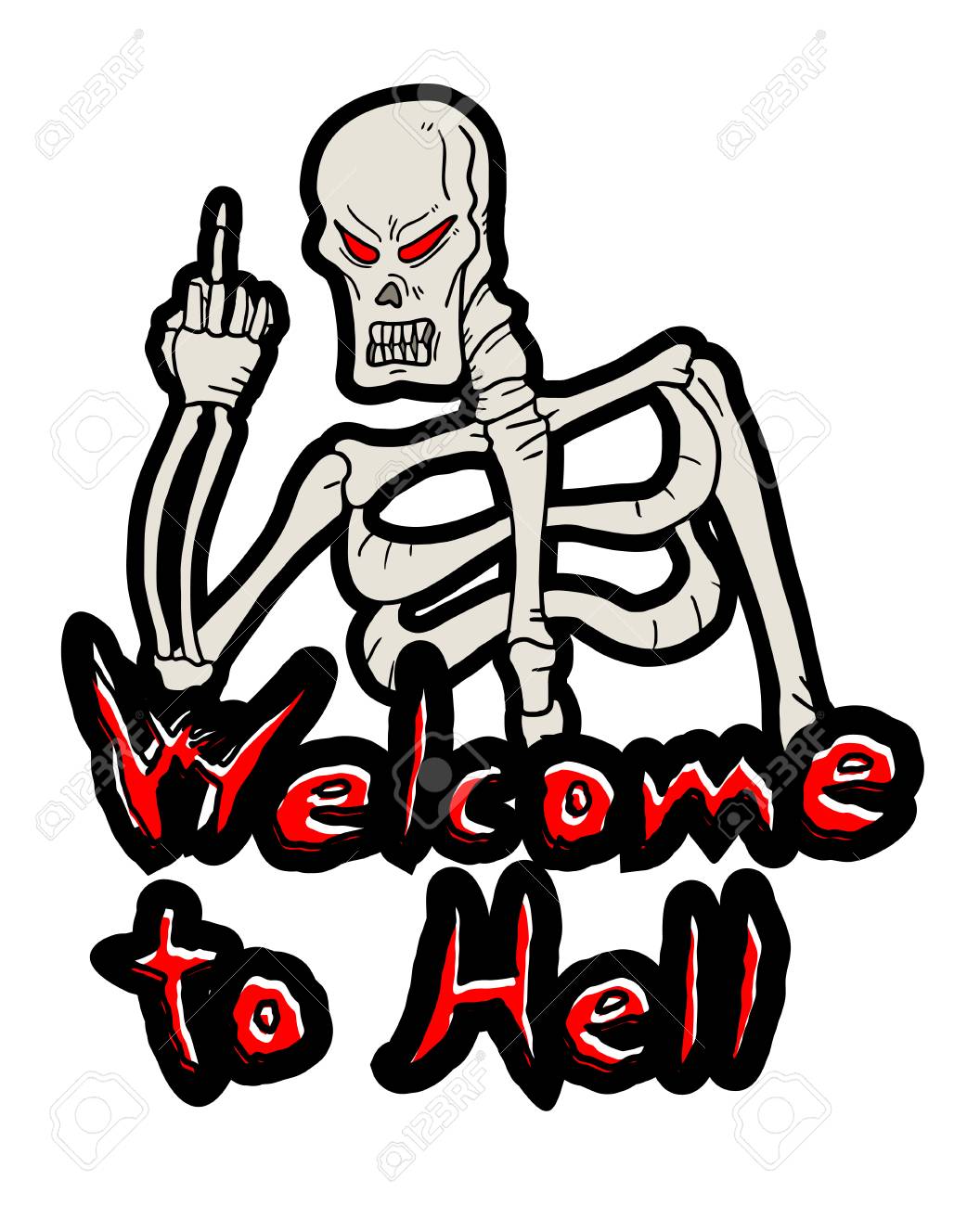 Welcome To Hell Message Royalty Free Cliparts Vectors And Stock Illustration Image