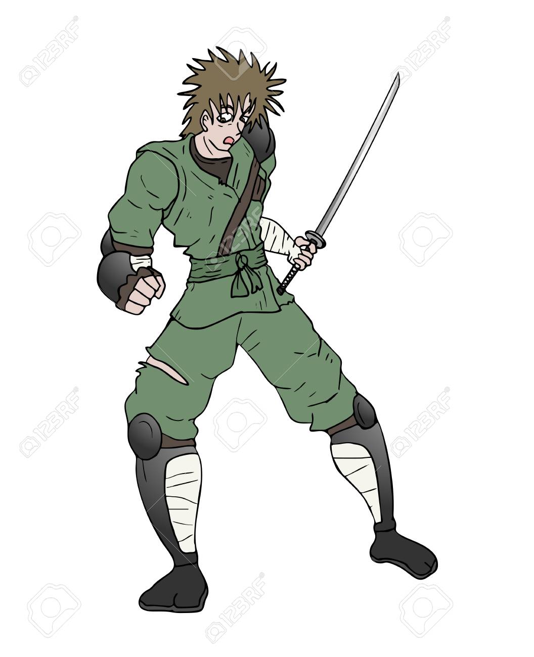 侍を描くのイラスト素材 ベクタ Image 侍を描くのイラスト素材 ベクタ Image