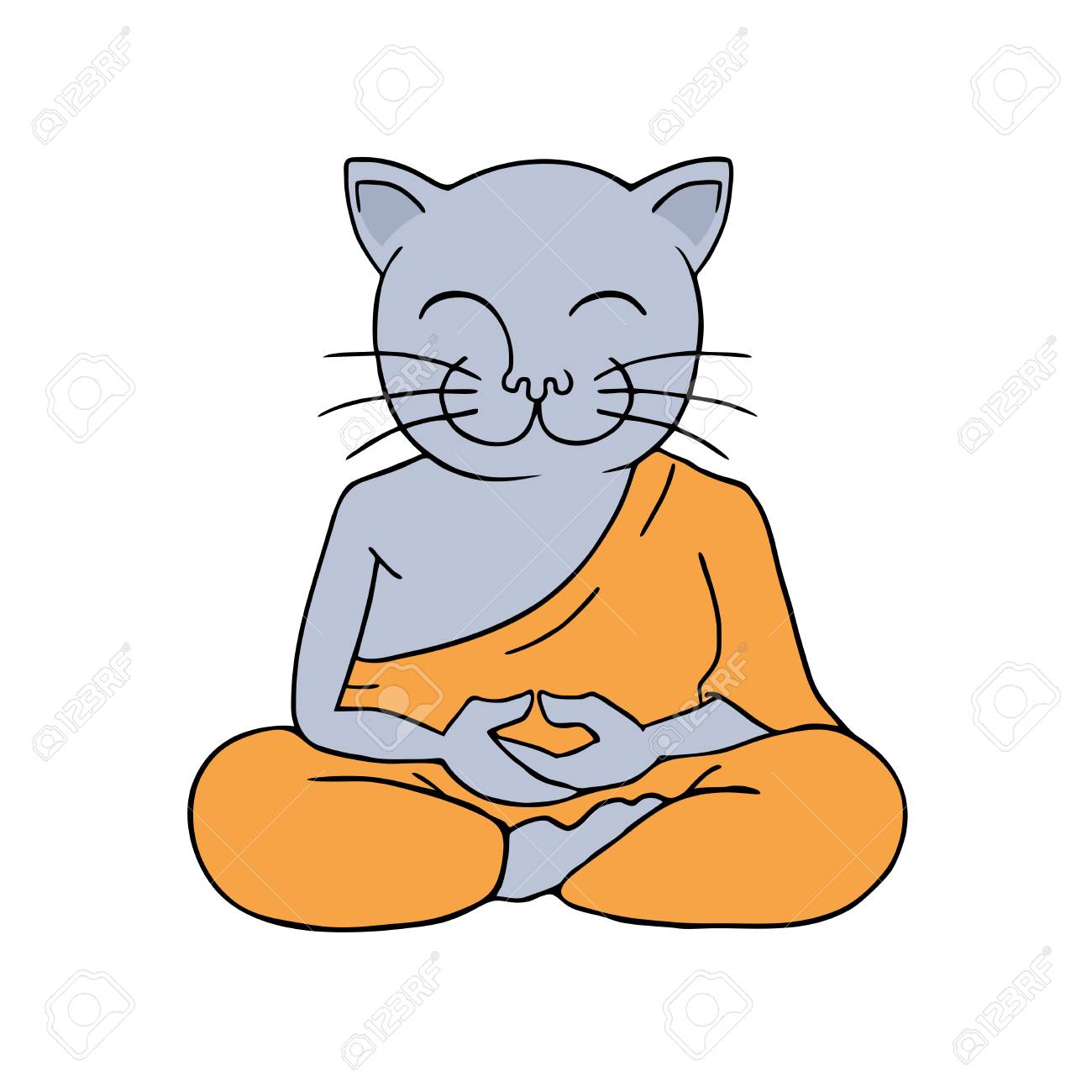 meditating cat