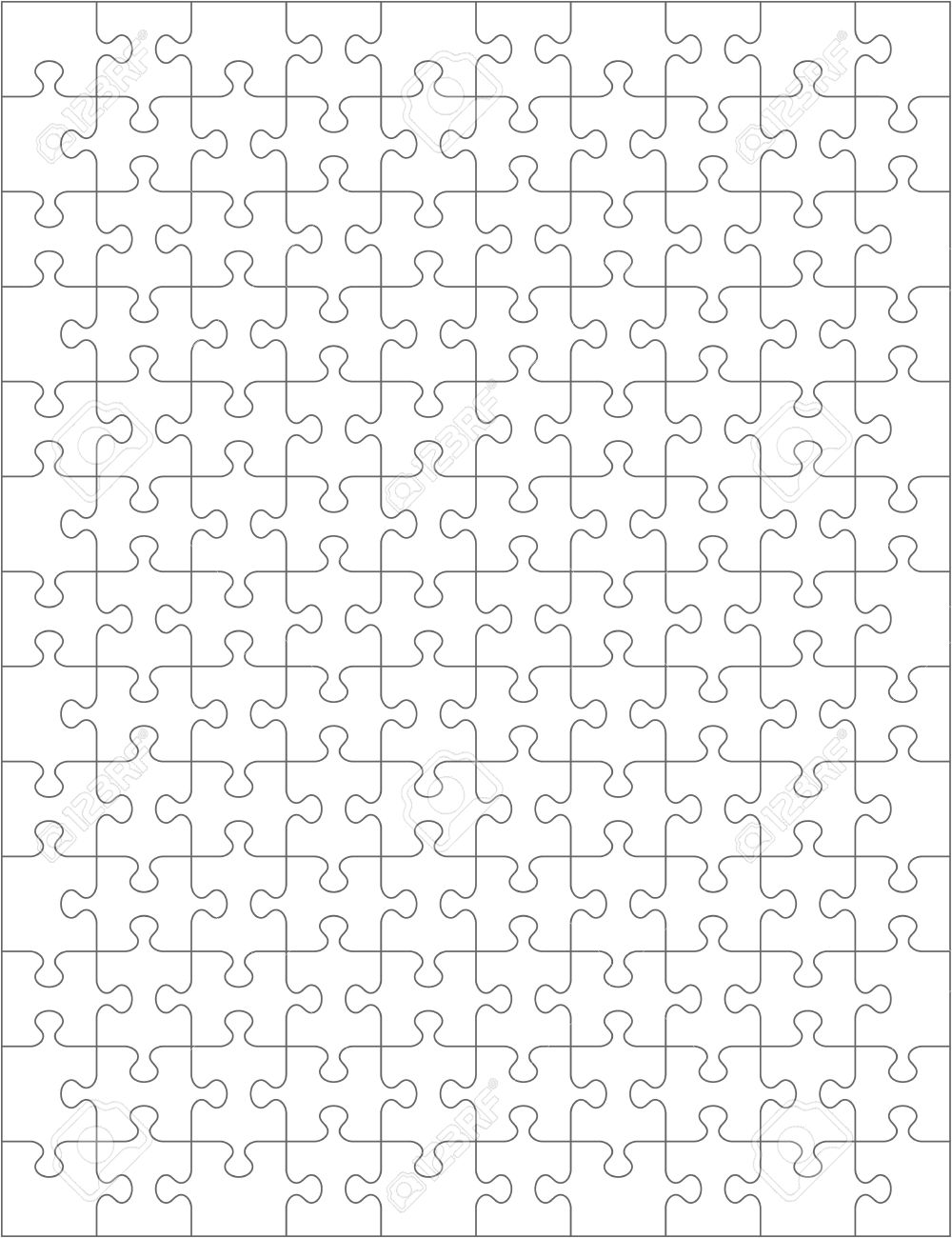 Puzzle Leere Vorlage Oder Schneiden Richtlinien Von 130 Transparente Stucke Stucke Sind Leicht Zu Trennen Jedes Stuck Ist Eine Einzige Form Lizenzfrei Nutzbare Vektorgrafiken Clip Arts Illustrationen Image