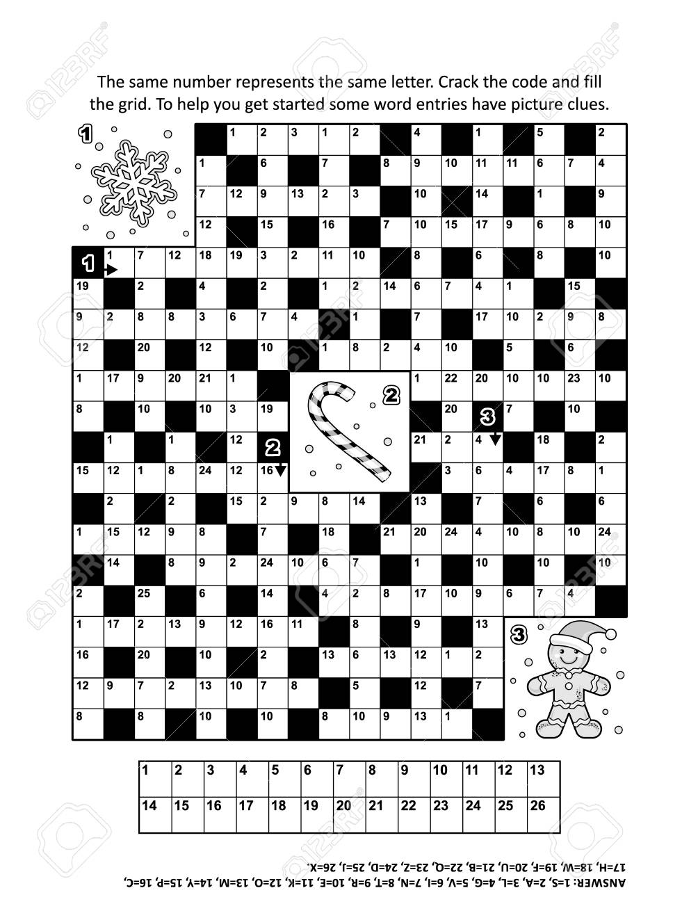 Página De Rompecabezas Con Palabra De Vacaciones De Invierno Invierno y vacaciones de invierno themed juego de palabras