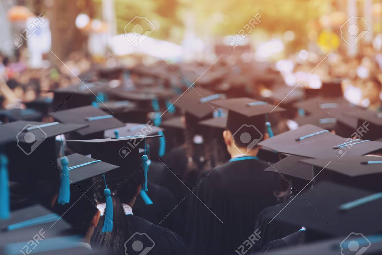 shot of backside young male graduation hats during commencement success, Concept education congratulation the graduate in University outdoors. - 120058761 shot of backside young male graduation hats during commencement success, Concept education congratulation the graduate in University outdoors. - 120058761