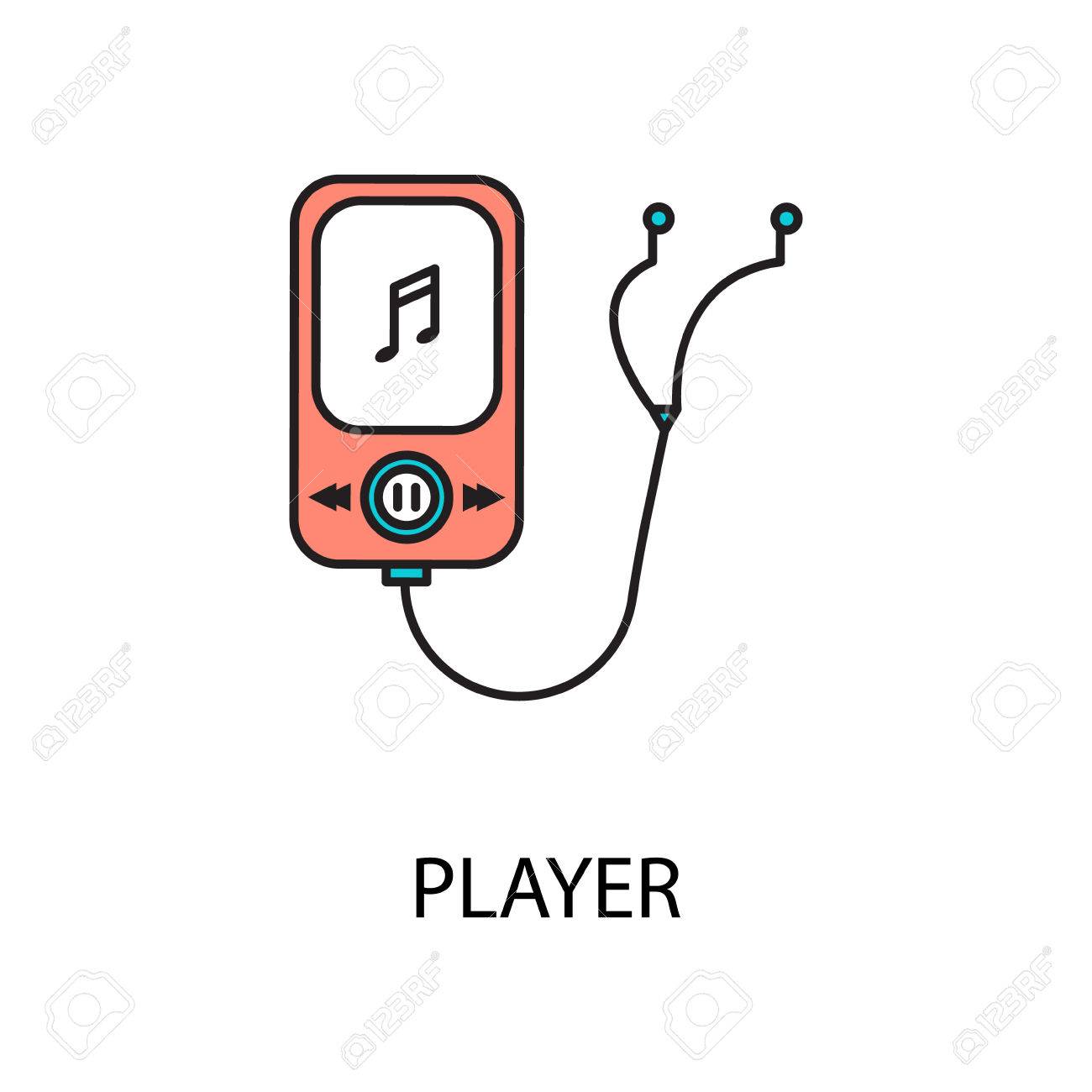 Mp3 Player Line Symbol Vektor Symbol Zum Thema Personliche Gerate Farbe Minimalistischen Element Fur Design Der Website Firmen Visitenkarte Logo Ein Etc Mp3 Player Vektor Symbol Eps 10 Lizenzfrei Nutzbare Vektorgrafiken Clip Arts Illustrationen