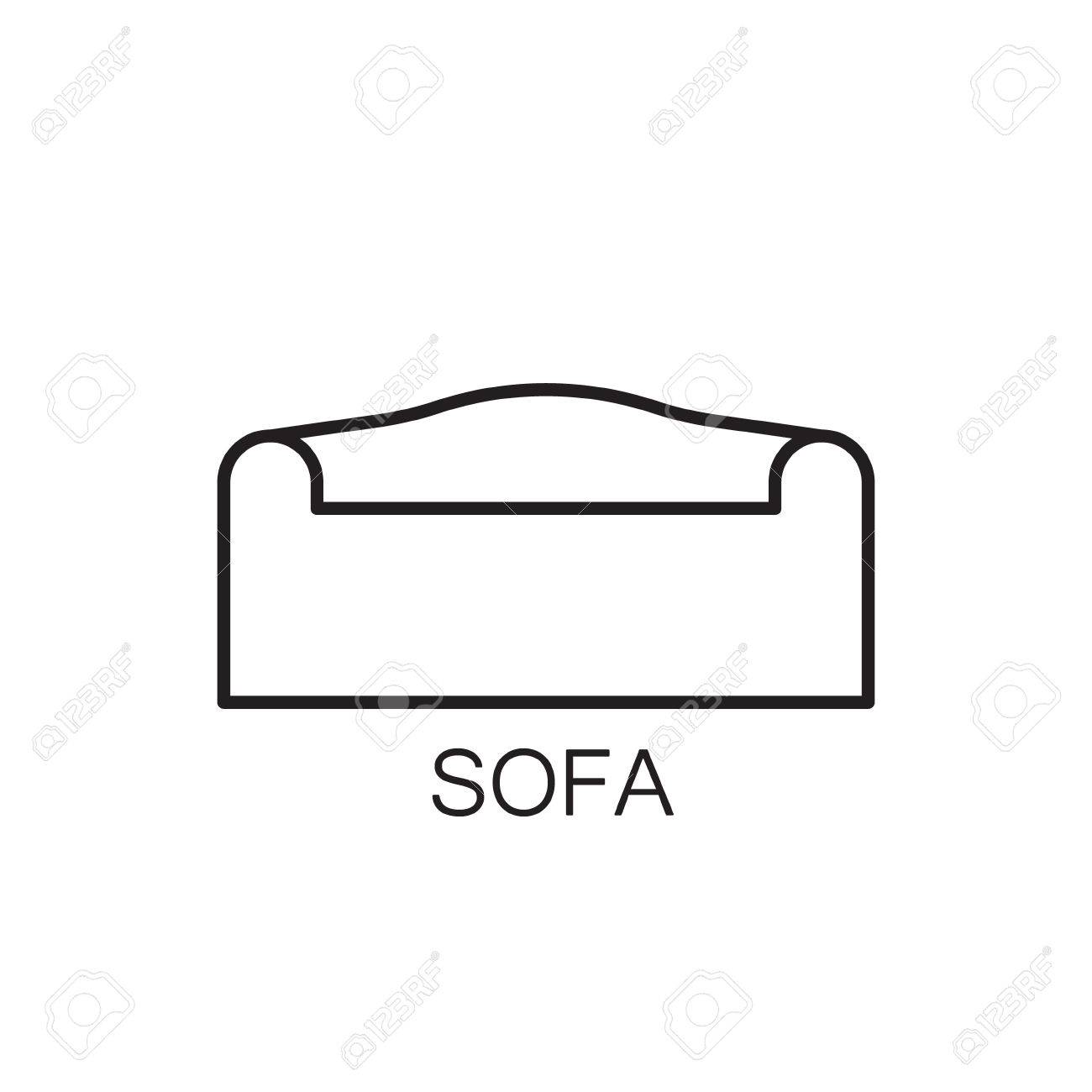 ソファーの線アイコン 高品質アウトライン ベクトル絵文字ソファの話題に Web デザインやモバイル アプリ ロゴ 企業の訪問カードなどの要素に黒い線 ベクトル ボタン Eps 10 のイラスト素材 ベクタ Image