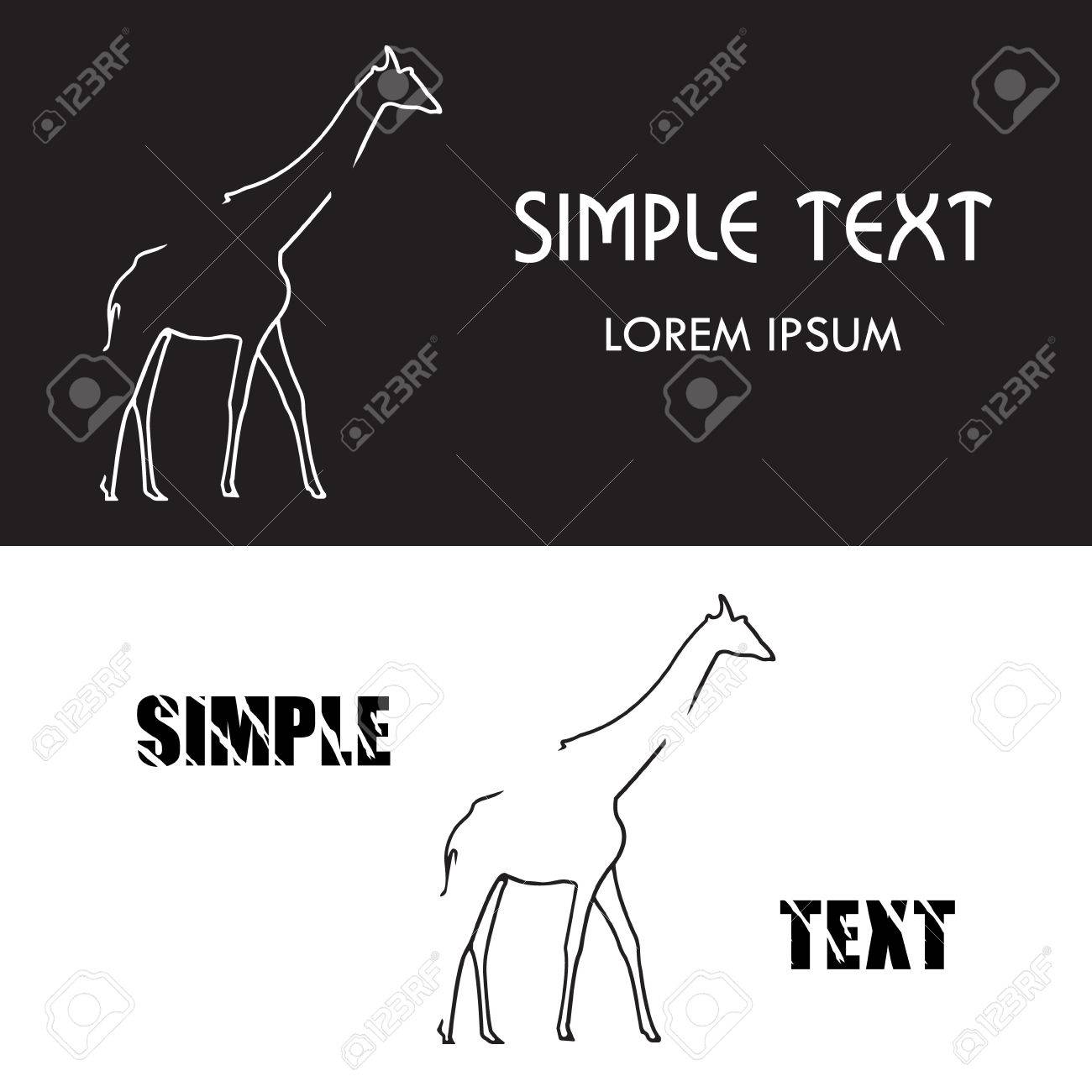 Giraffe Silhouette Vector Symbol Of Giraffe For Design Company S Royalty Free Cliparts Vectors And Stock Illustration Image 68623154