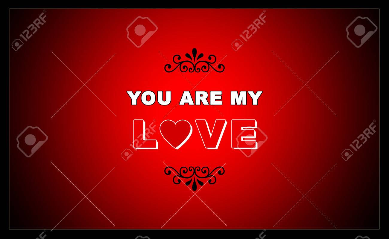 Belle Journee Valentine Salutation Speciale Disant Que Vous Etes Mon Amour Banque D Images Et Photos Libres De Droits Image