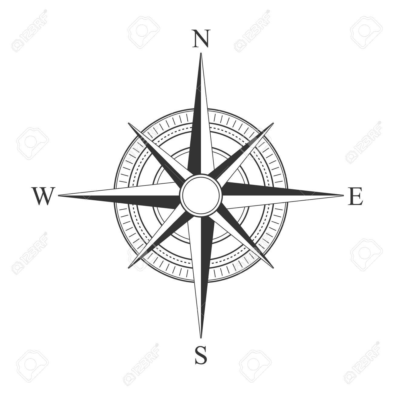 Vector Boussole Noir Icones Clip Art Libres De Droits Vecteurs Et Illustration Image