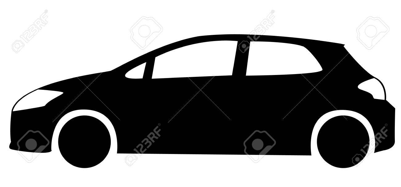 ハッチバック車のシルエットのイラスト素材 ベクタ Image 5051