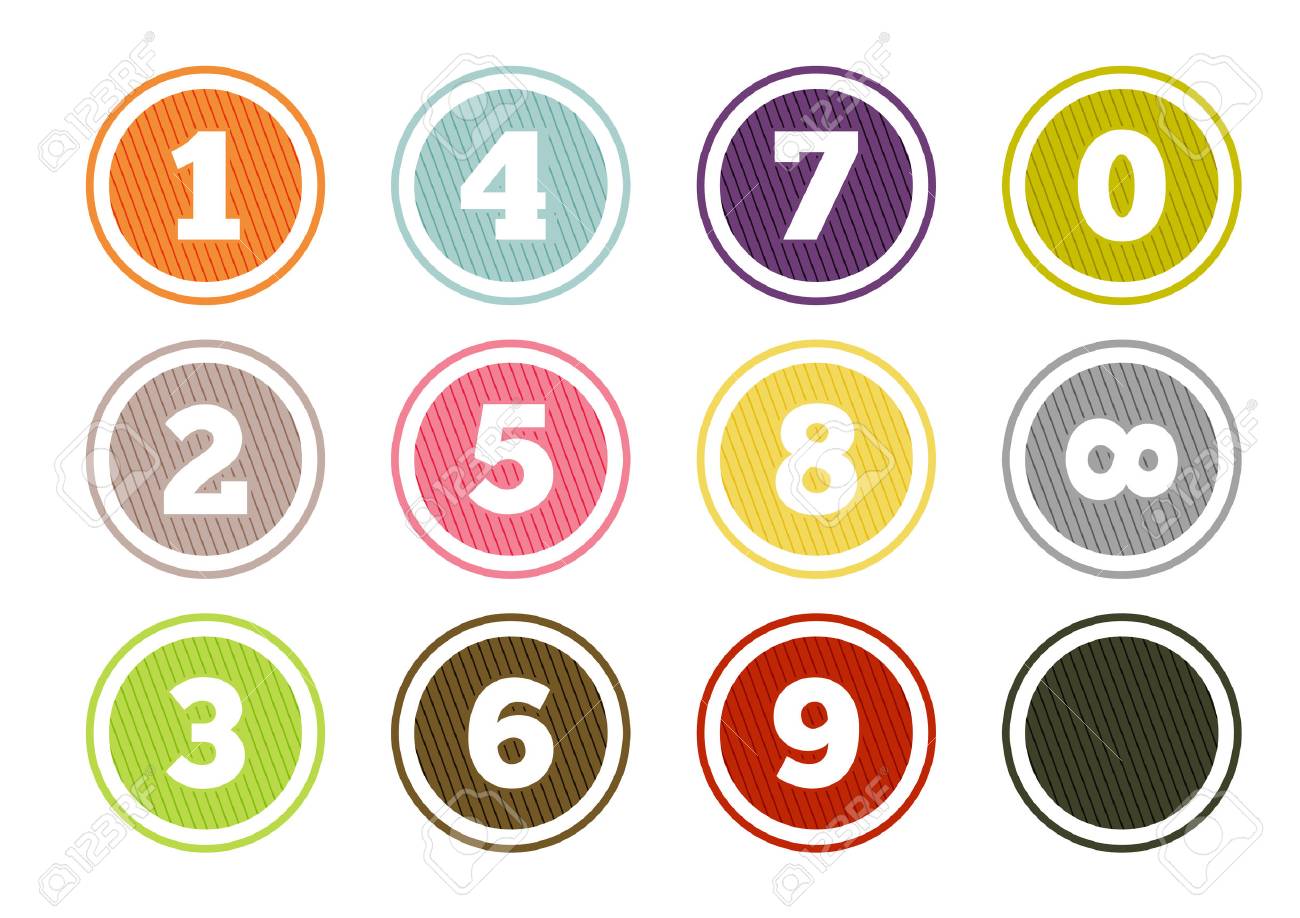 Set Of 12 Isolated Colorful Buttons With Numbers From Zero To Infinity And One Blank Royalty Free Cliparts Vectors And Stock Illustration Image Set Of 12 Isolated Colorful Buttons With Numbers From Zero To Infinity And One Blank Royalty Free Cliparts Vectors And Stock Illustration Image