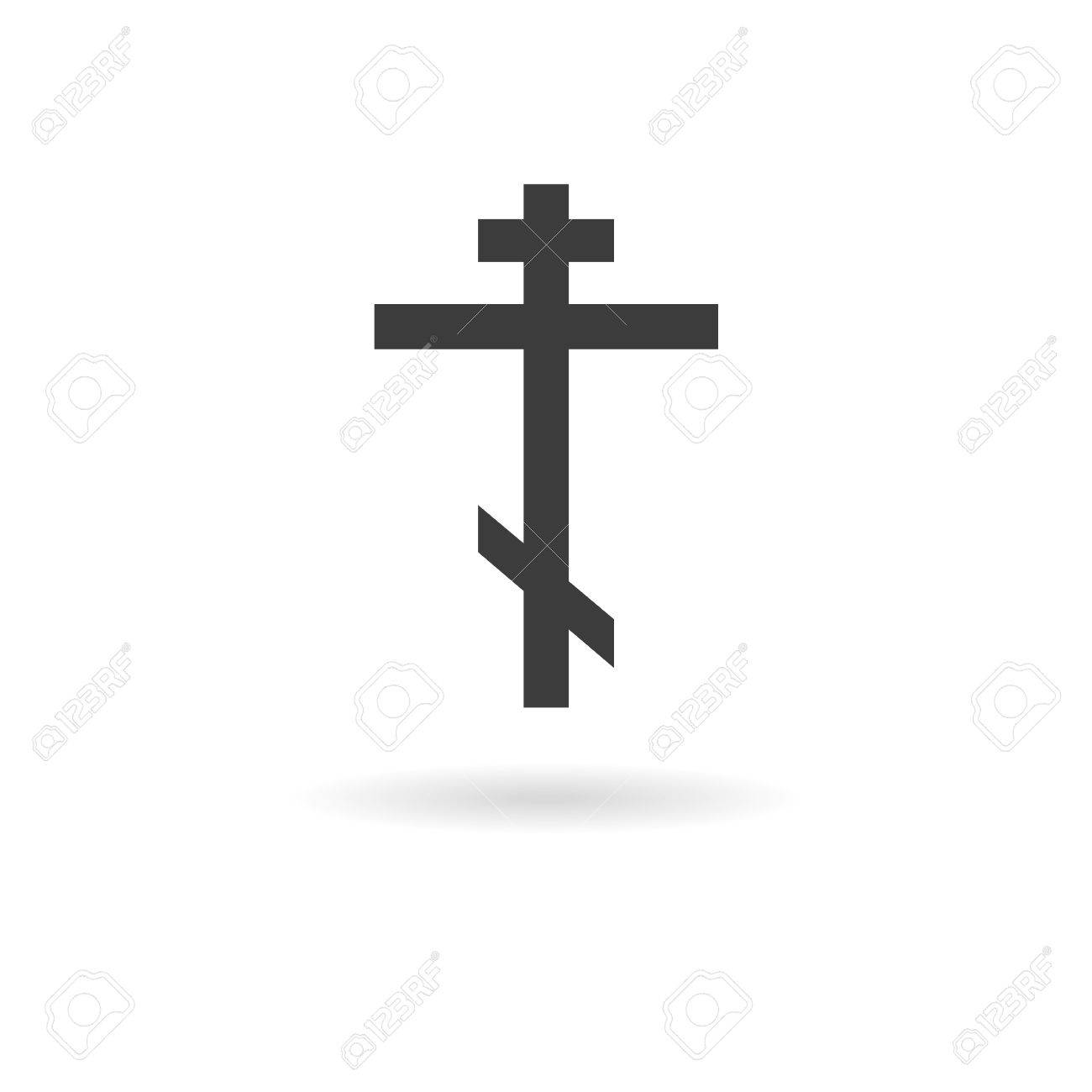 Isolierte Dunkelgrau Icon Fur Orthodoxes Kreuz Auf Weissem Hintergrund Mit Schatten Lizenzfrei Nutzbare Vektorgrafiken Clip Arts Illustrationen Image 46937172