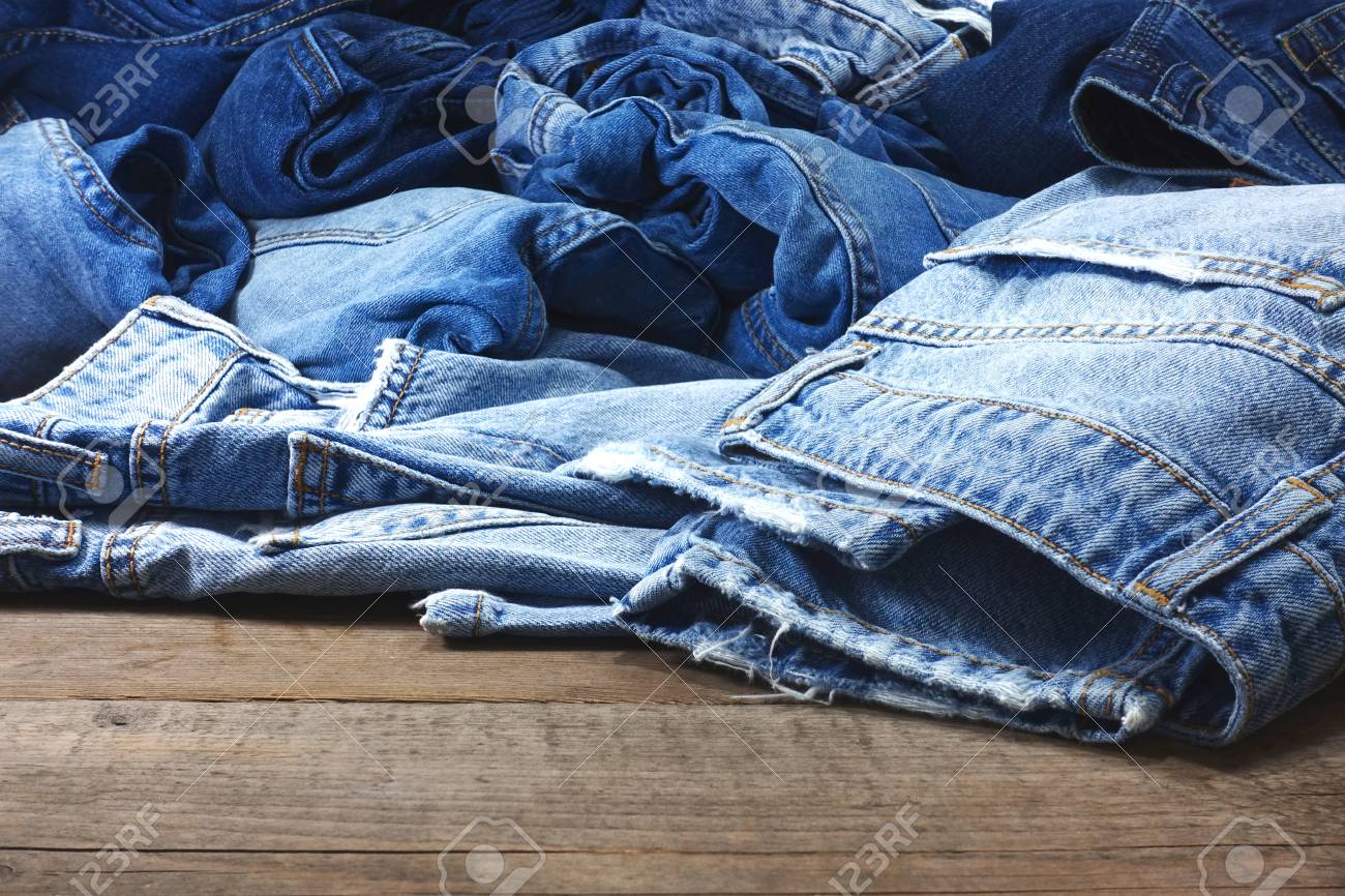 trendy blue jeans