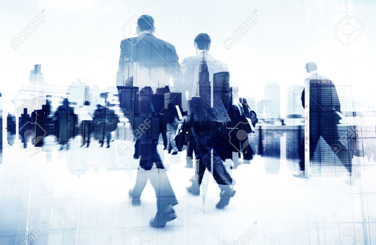 Abstract Image of Business People Walking on the Street - 34401187 Abstract Image of Business People Walking on the Street - 34401187