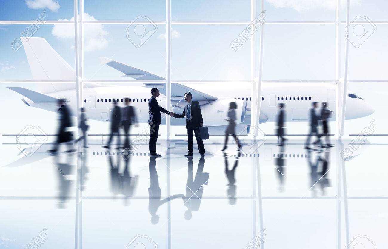 businessmen partnership travel destination business trip concept business trip