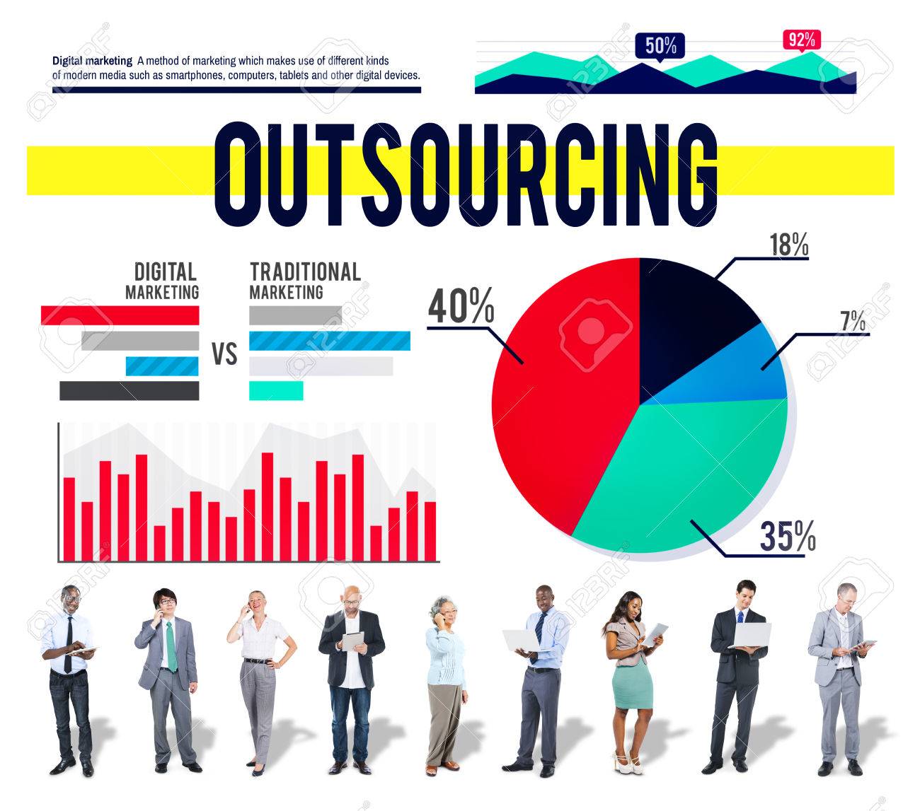 Outsourcing Recruitment Strategy Marketing Business Concept Stock Photo Picture And Royalty Free Image Image 41341070
