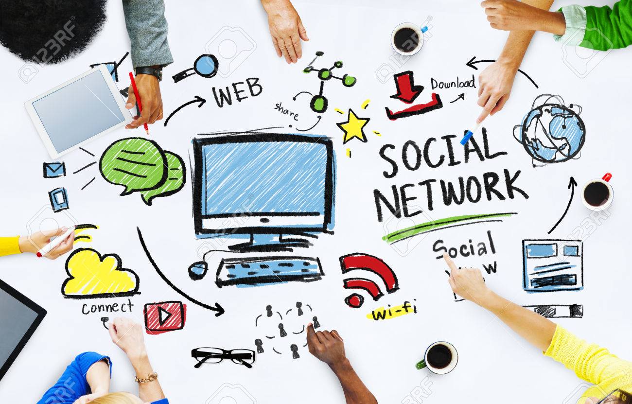 Social Network Social Media People Meeting Communication Concept Stock  Photo, Picture And Royalty Free Image. Image 41440156.