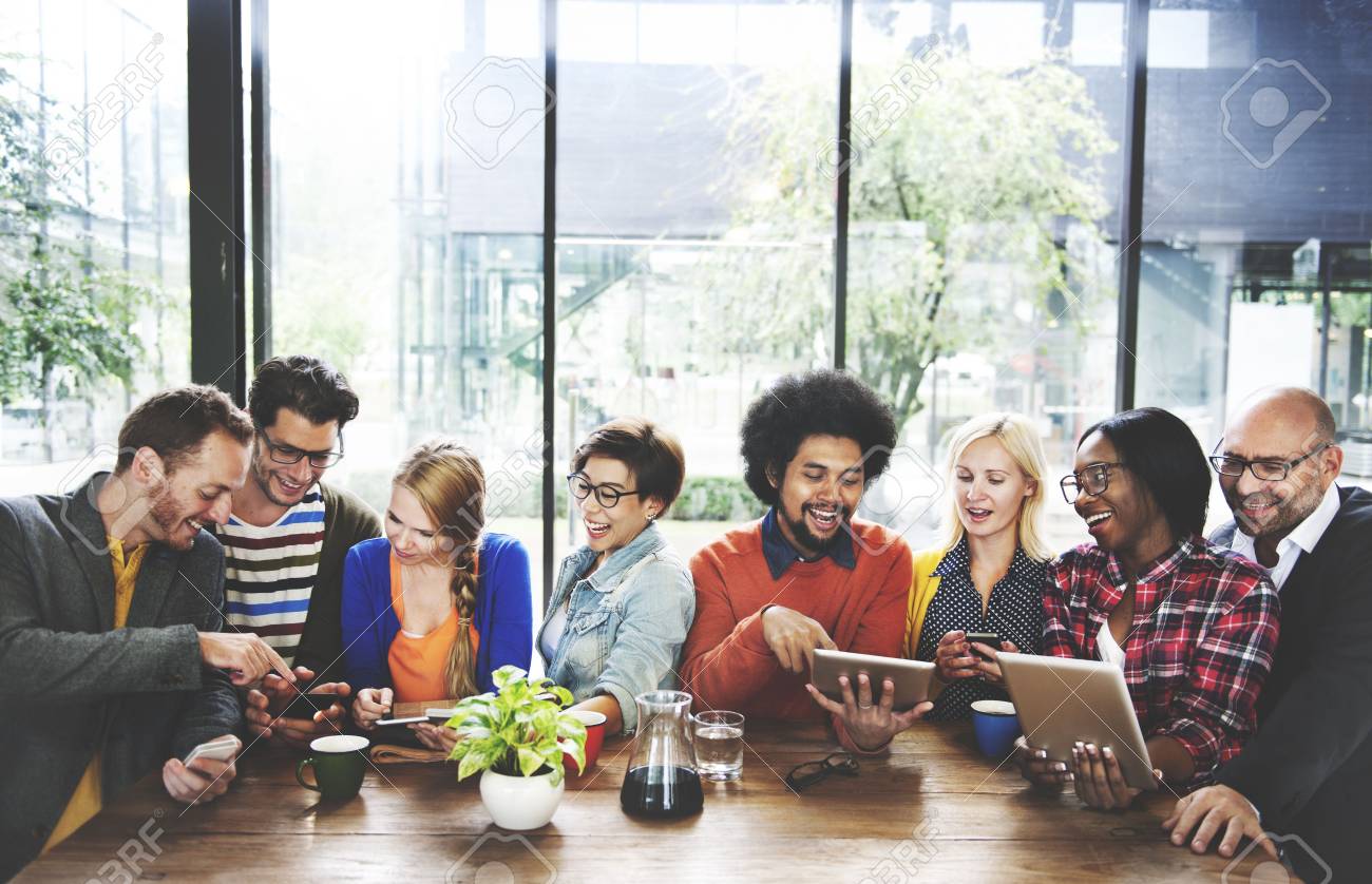 People Meeting Communication Technology Digital Tablet Concept - 52337621 People Meeting Communication Technology Digital Tablet Concept - 52337621