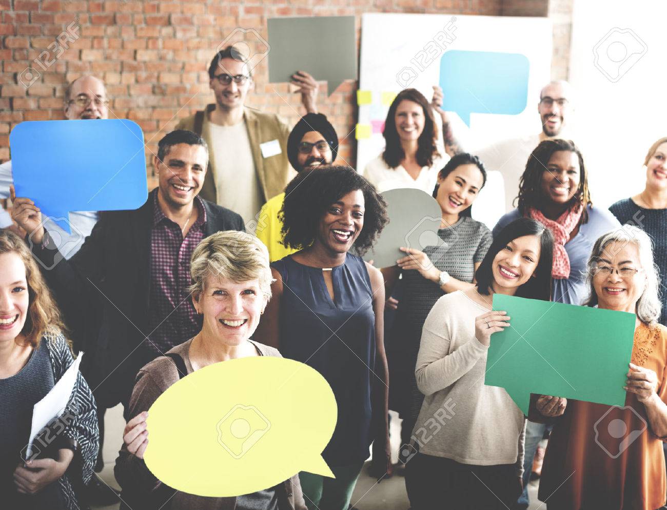 Diverse People Communication Speech Bubble Concept - 53883226 Diverse People Communication Speech Bubble Concept - 53883226